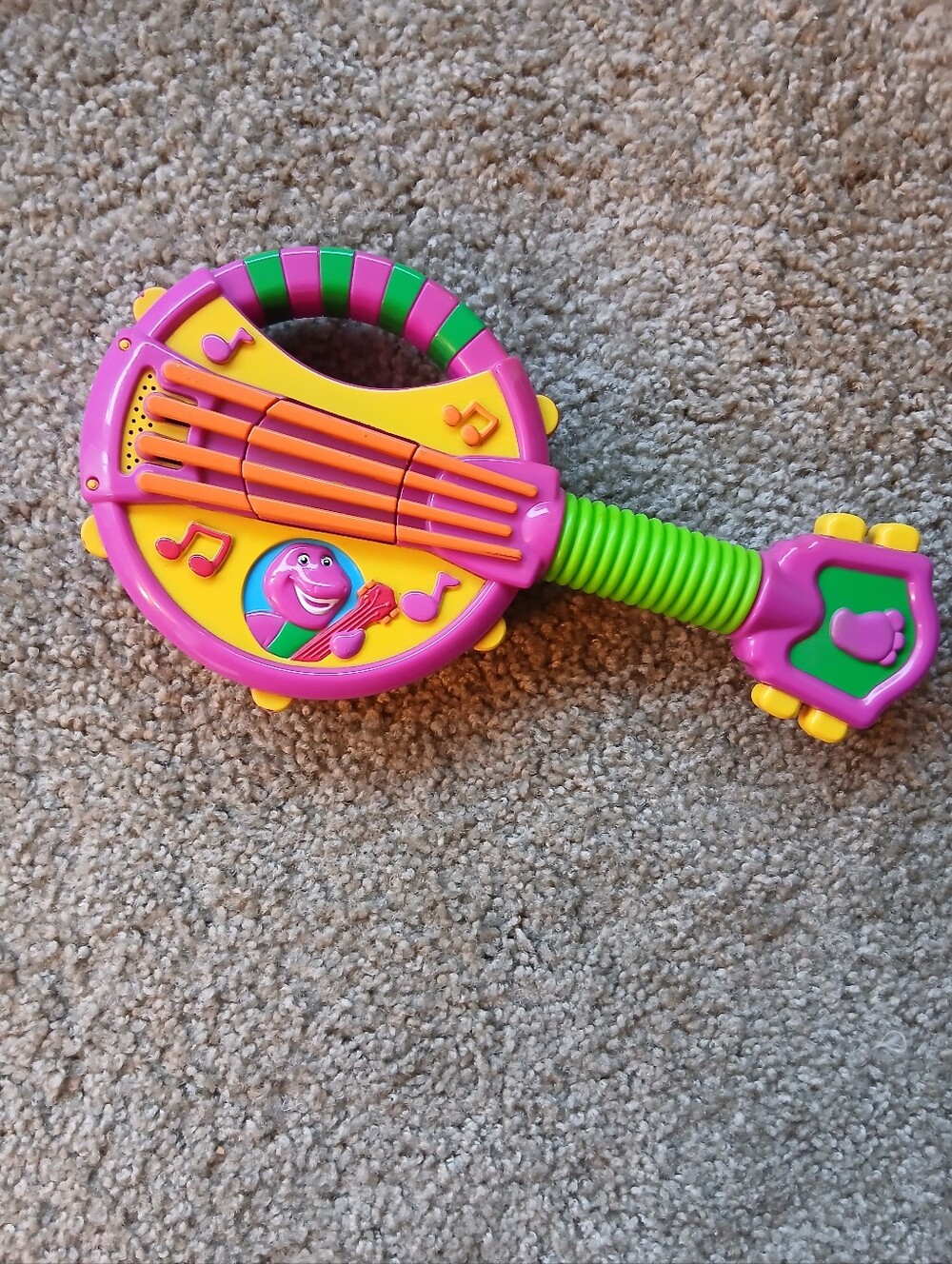 Vintage Barney Musical Toy Banjo 2002 Y2K